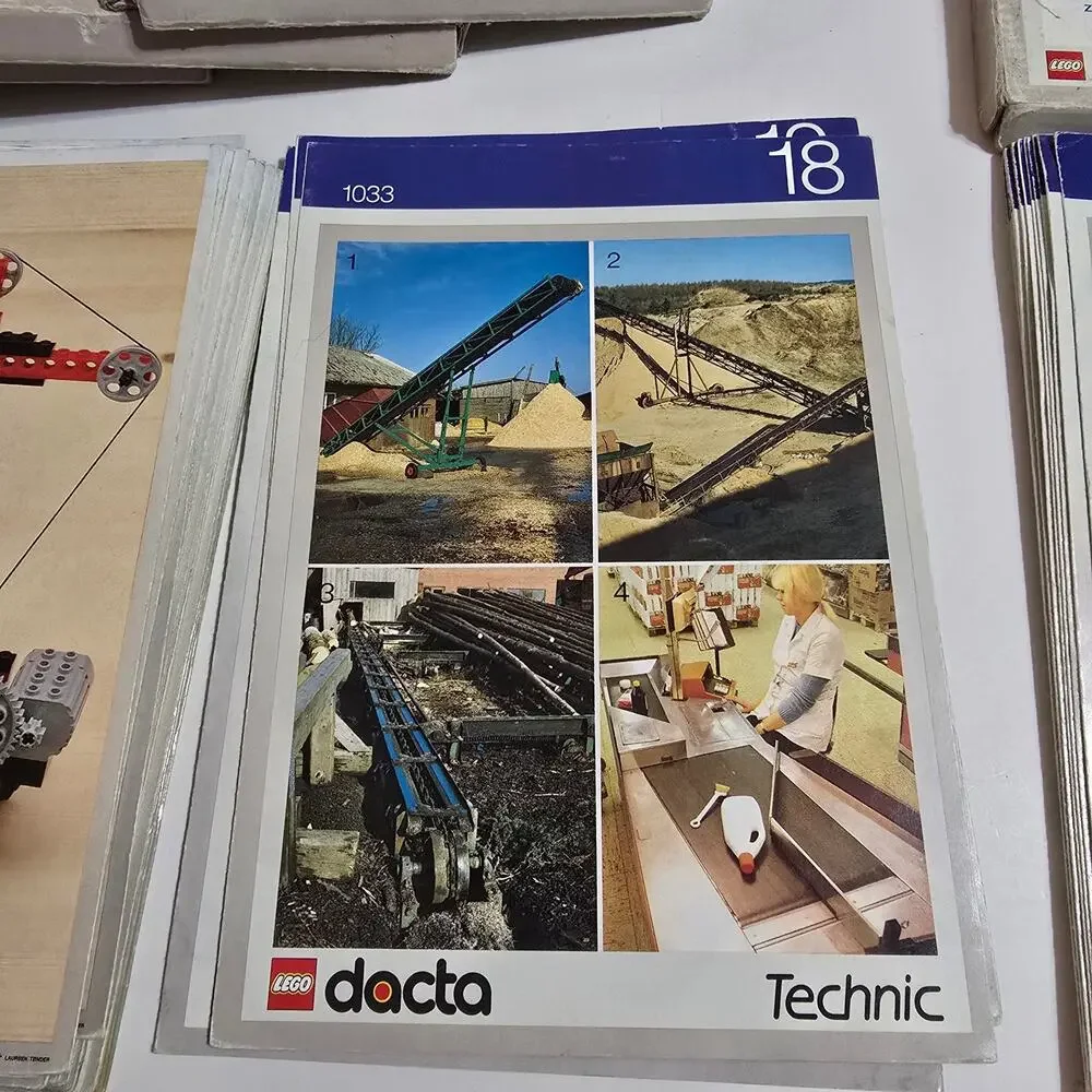 Vintage Lego Dacta Technic 1033 (6) and 1031 (1) Instructions Building Class Set